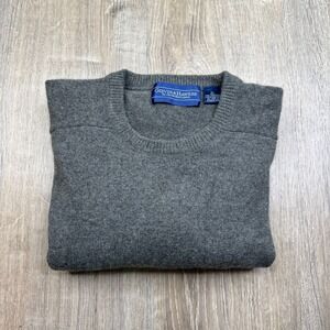 Gieves & Hawkes Mens Gray Pure Cashmere Classic Knit Crewneck Sweater Size XL